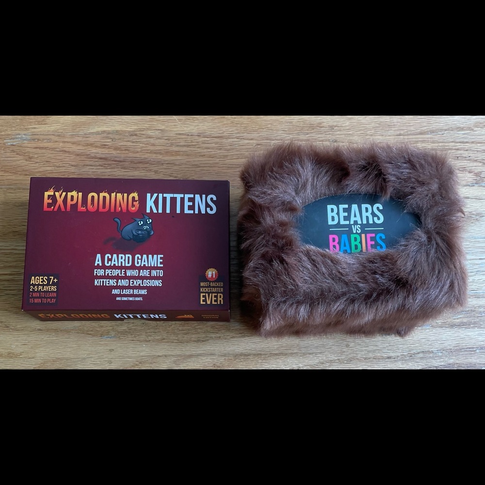 EUC Fun Game Night: Exploding Kitten Card Game + Bears vs Babies Card Game